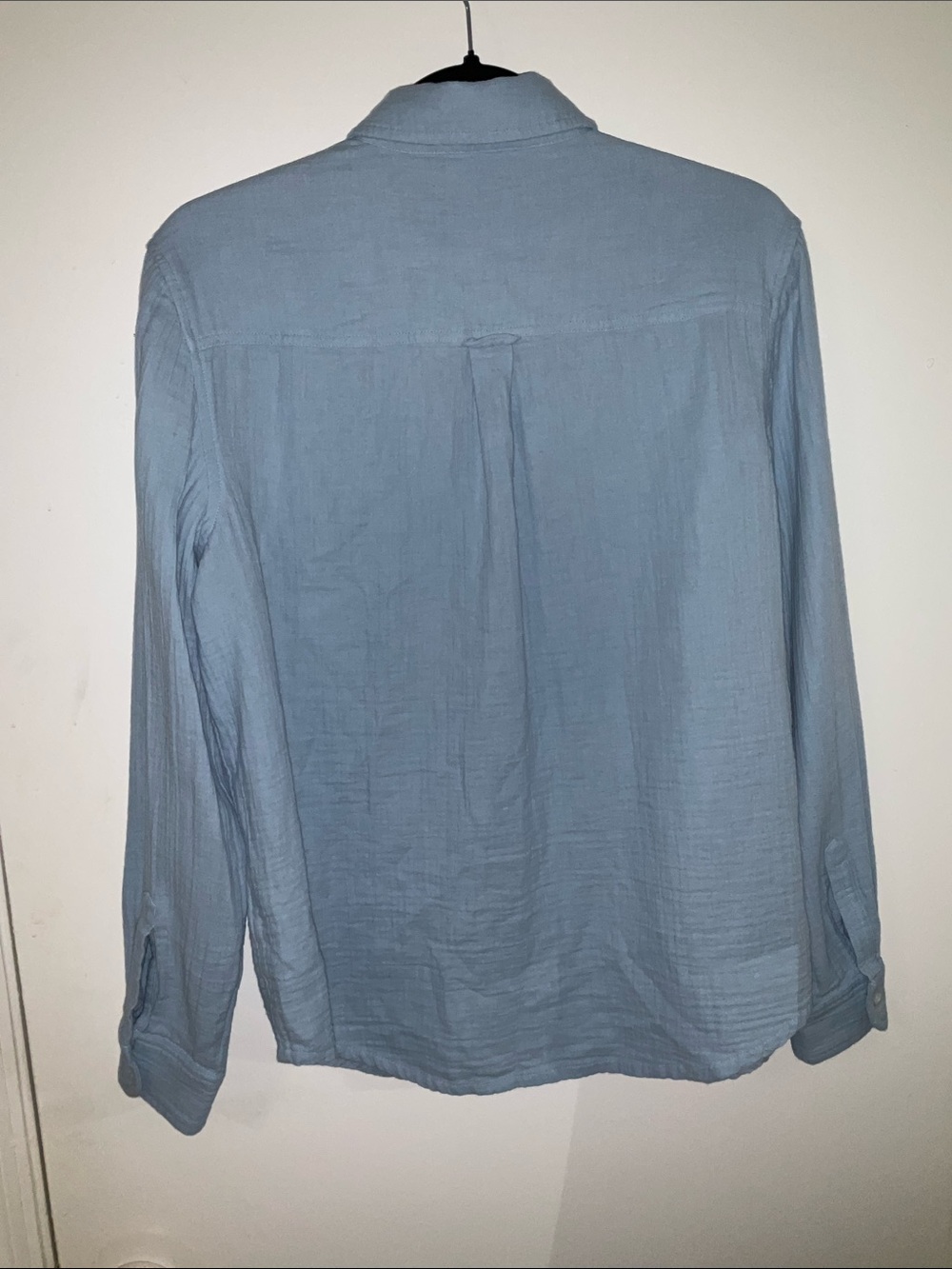 Quince 100% Organic Cotton Gauze Long Sleeve Button-Down Shirt SZ S - Picture 3 of 5